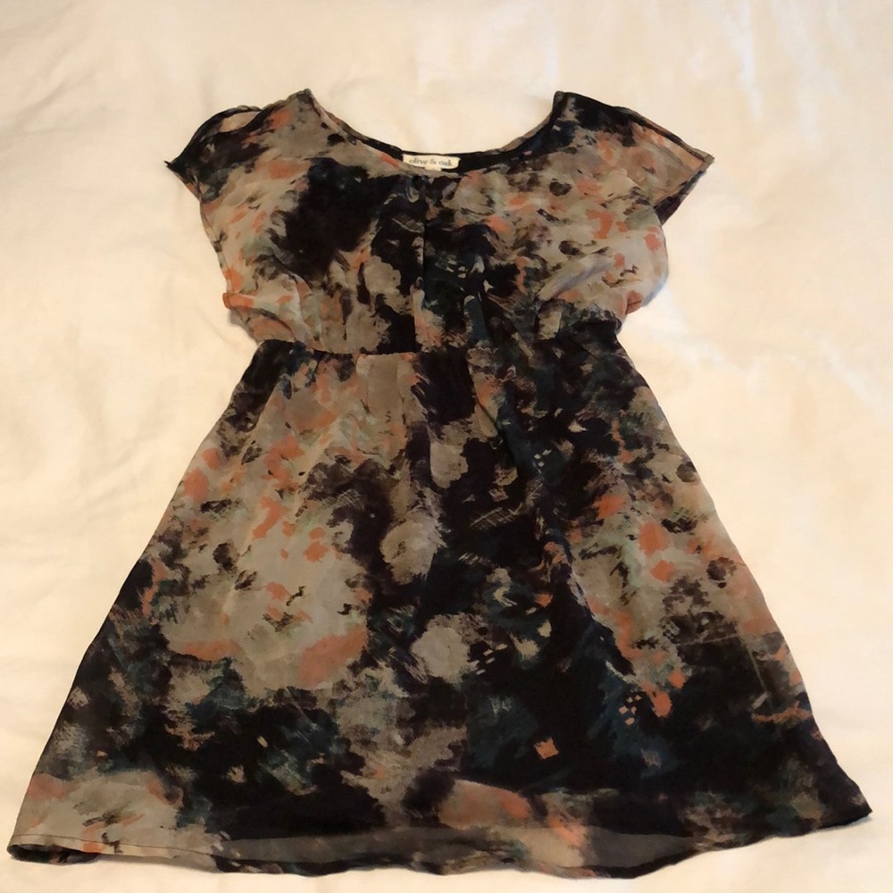 🤎Olive & Oak brushstroke dress🤎